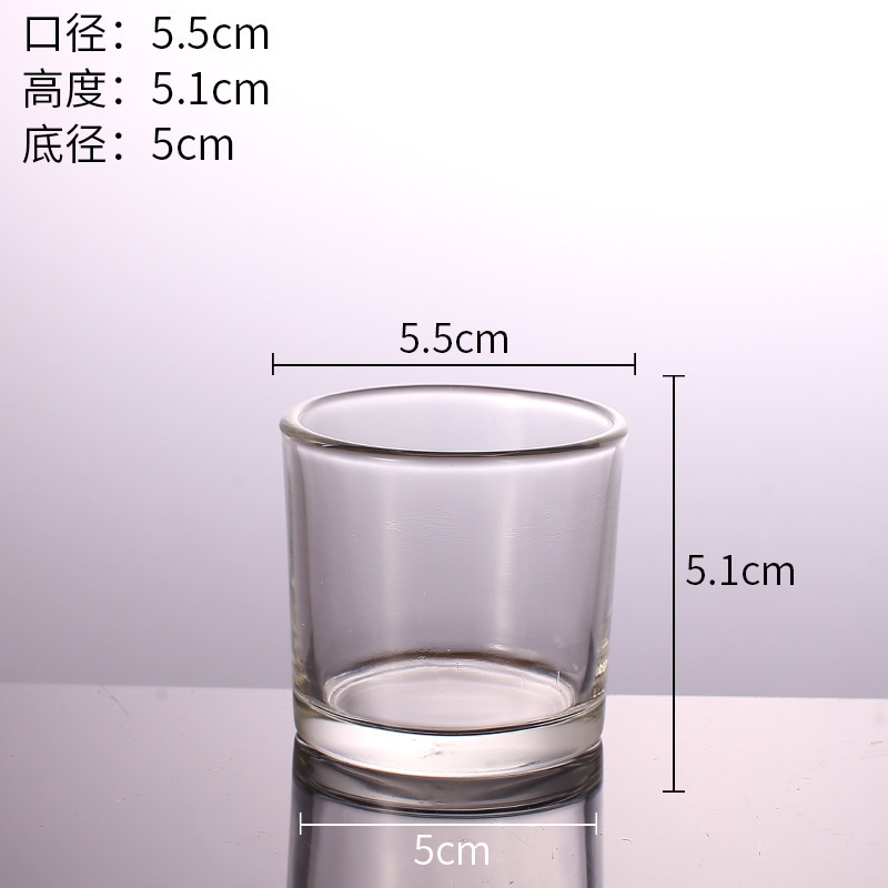 卸売透明ガラスキャンドルカップ diy アロマキャンドルカップキャンドルホルダー正方形ラウンドキャンドルカップロゴ付き|undefined