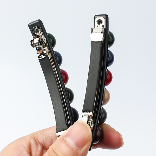 Korean Style Imitation Pearl One-Sided Spring Clip Hairpin Versatile Hair Clip Women's Hair Accessories Fashion Top Clip Side Clip Wholesale