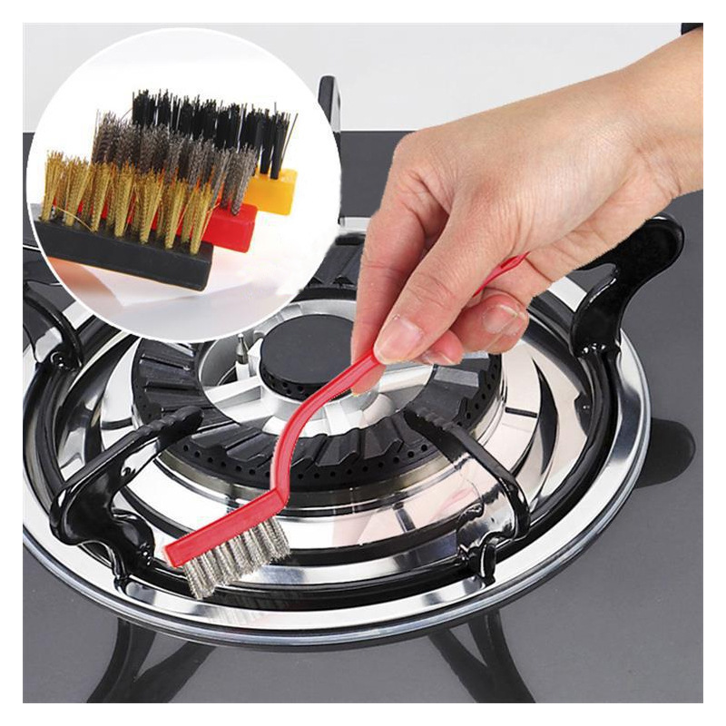 ECHO Kitchen Cleaning Brush Decontamination Gas Stove Brush Range Hood Cleaning Brush Nylon Copper Brush Steel Wire Boiler Brush