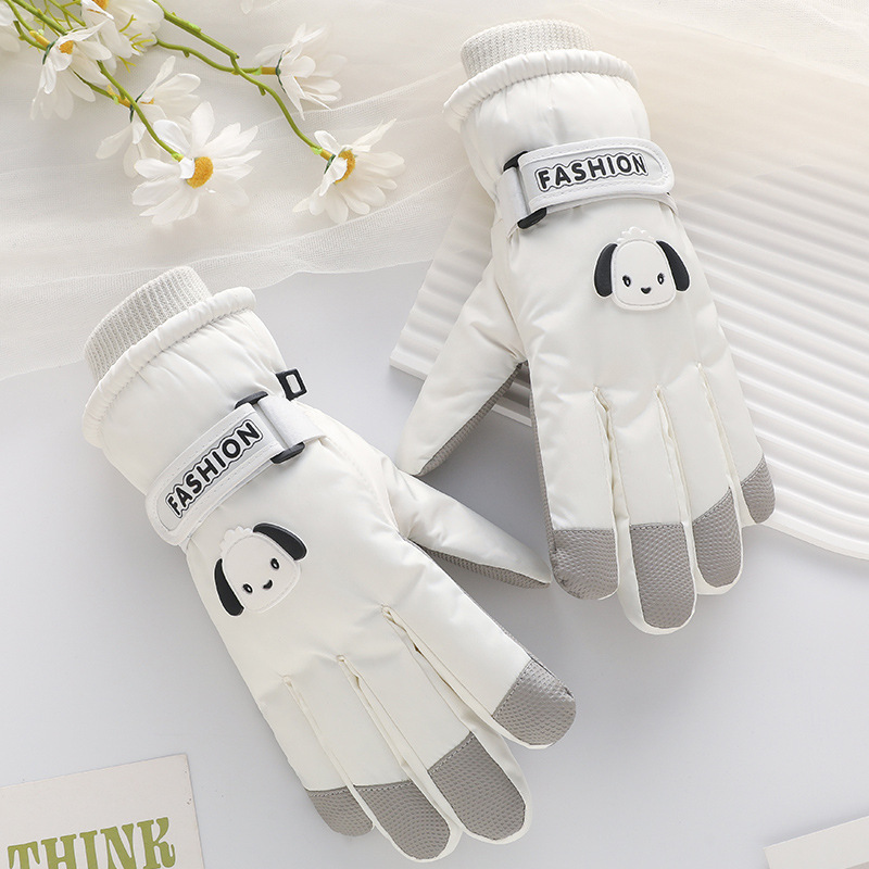 Guantes de esquí de invierno para mujeres, guantes impermeables a prueba de viento, guantes de calor para montar al aire libre