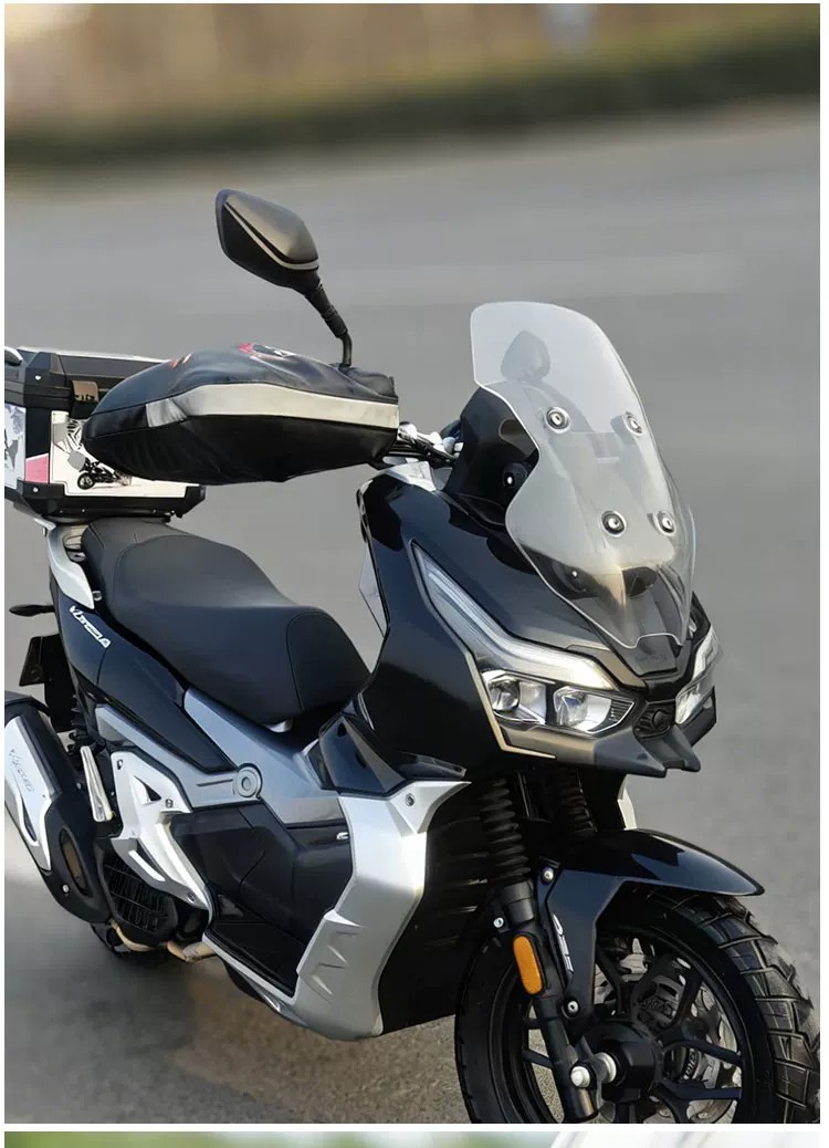 Suitable for Dayang V-Rui ADV150 front windshield modification, heightening and thickening transparent chest protector windscreen accessory