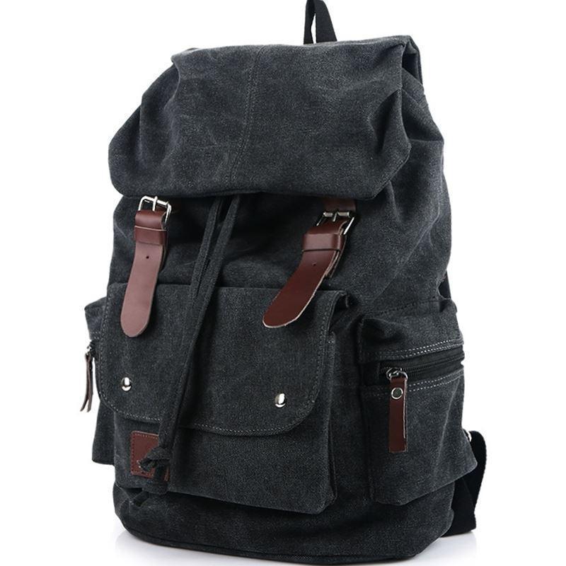 men student school bags canvas backpack