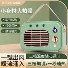 新款暖風機卧室加濕取暖家用小型桌面PTC陶瓷發熱智能速熱電暖器
