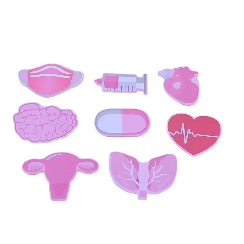 Tema médico transfronterizo nota adhesiva en forma especial n veces color desgarrable cuaderno creativo registro impreso personalizado