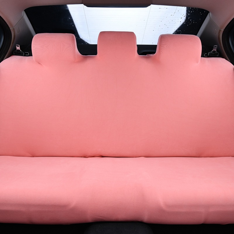 Thickened elastic car rear seat cover made of German velvet fabric, integrated backrest and seat cushion cover, suitable for all seasons