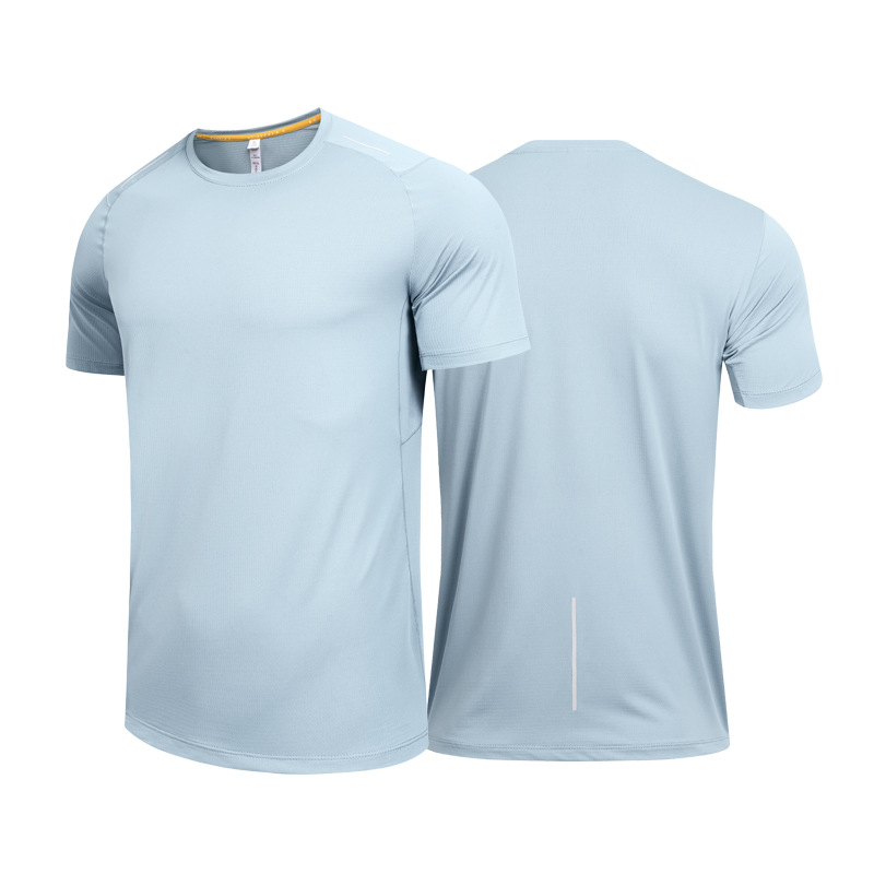 Camiseta deportiva de manga corta para hombres ropa de secado rápido verano casual Top personalidad europea y americana Amazon ropa para correr ropa de entrenamiento