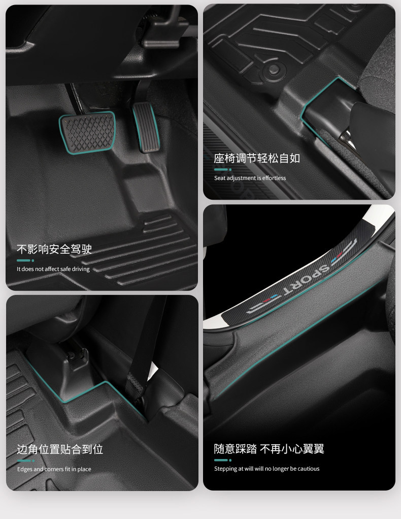 Suitable for GAC Honda Vezel, fully enclosed modified carpet-style TPE car floor mat for the driver's side