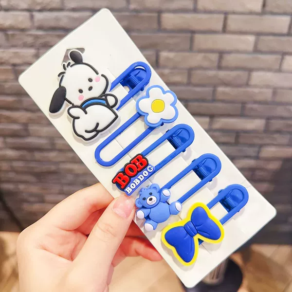 Dark Blue 5-piece U-shaped clip [Sealing]
