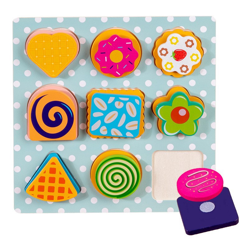 Fabricante mayorista de madera alfabeto digital forma cognición mano agarrar tablero infantil juegos de puzzle puzzle image 7