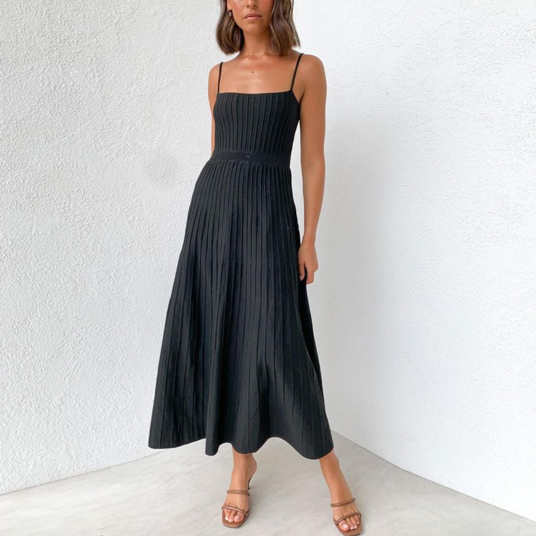 Women's Strap Dress Sexy Strap Backless Sleeveless Solid Color Maxi Long Dress Holiday Daily display picture 28