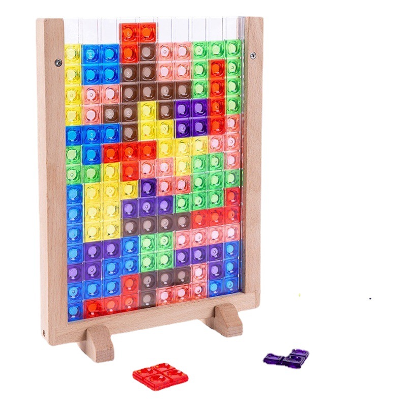 Tetris juguetes educativos para niños 3D rompecabezas tridimensional bloques de construcción 5-6 años de edad niños y niñas pensamiento formación educación temprana