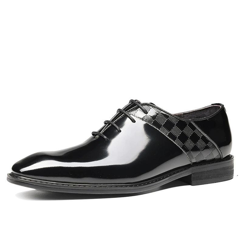 Classic suit English style for leather shoes, trend footwear, wedding shoes, for import, Korean style