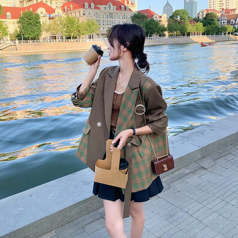 Design short autumn classic suit jacket