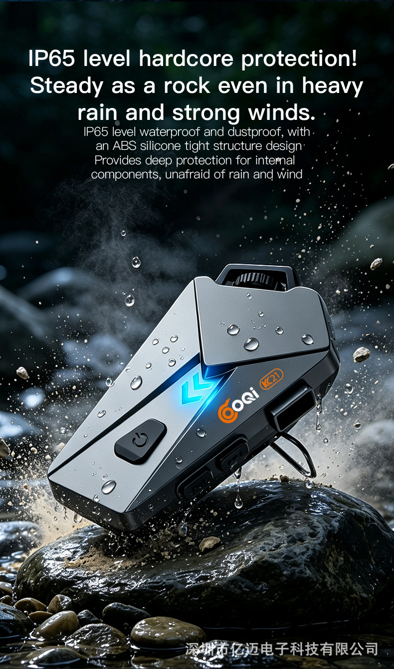 K21 Motorcycle Helmet Bluetooth Headset Noise-Cancelling Headphones with FM Function, Long Battery Life, for Full-Face and Half-Face Motorcycle Helmets