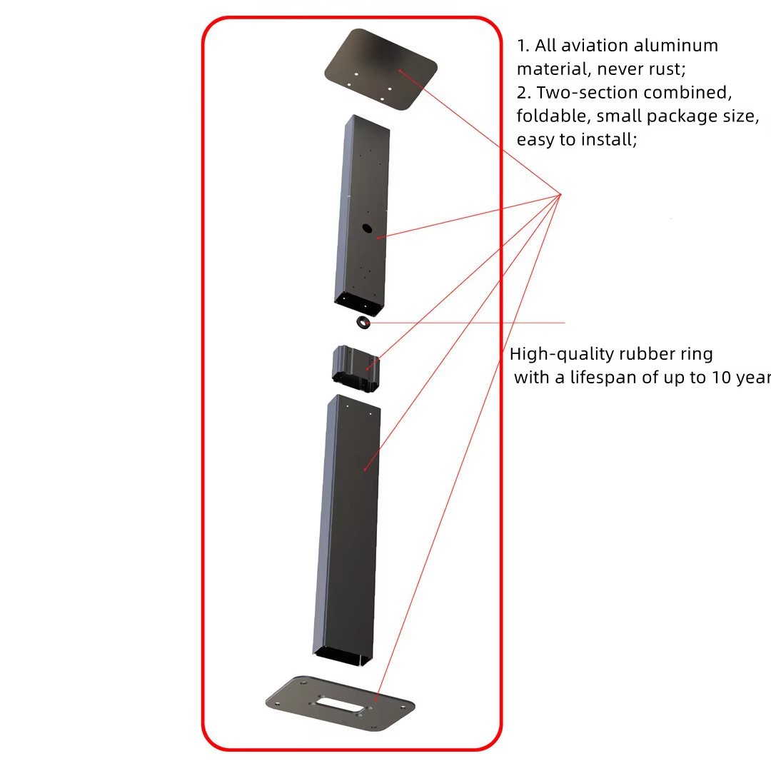 New Energy Vehicle Charging Station Column, Charging Station Column Pole Fixing Bracket, Universal Electric Vehicle Charging Station