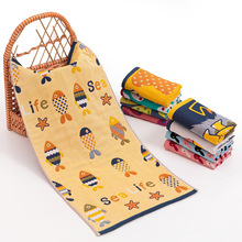 3层纱布毛巾纯棉洗脸家用吸水不掉毛卡通大人用洗澡双面纱布毛巾