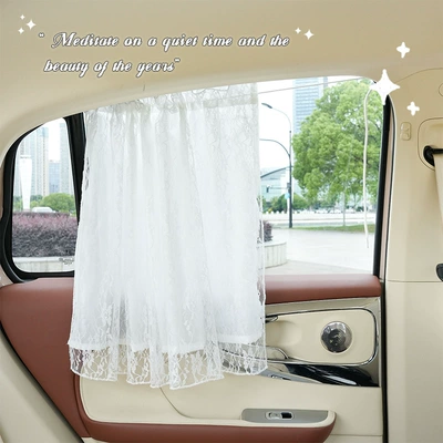 Car Curtain Lace Double-layer Car: Car curtains