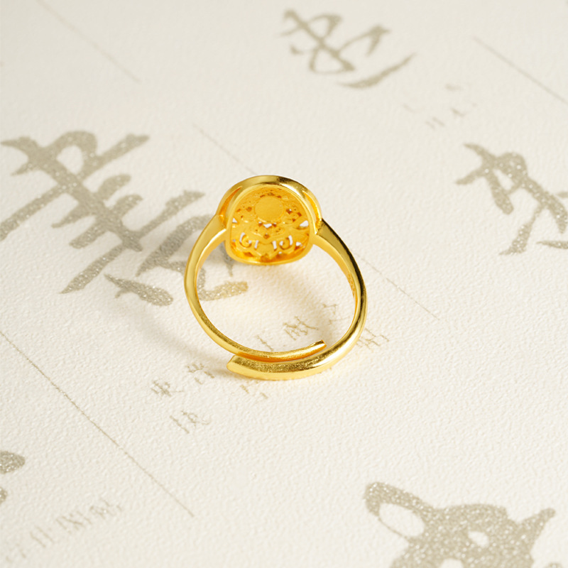 Anillo de goteo de aceite de corte de Vietnam Sha Jin no se desvanece, nuevo fabricante de joyería de boda china suministro directo