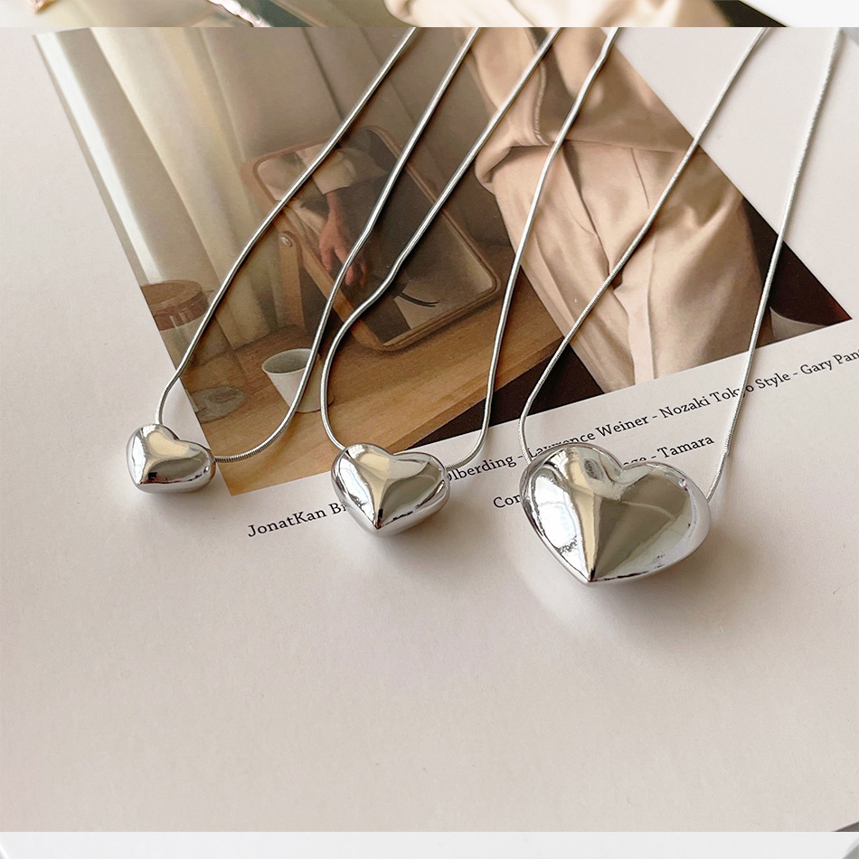 Simple Style Heart Shape Copper Necklace