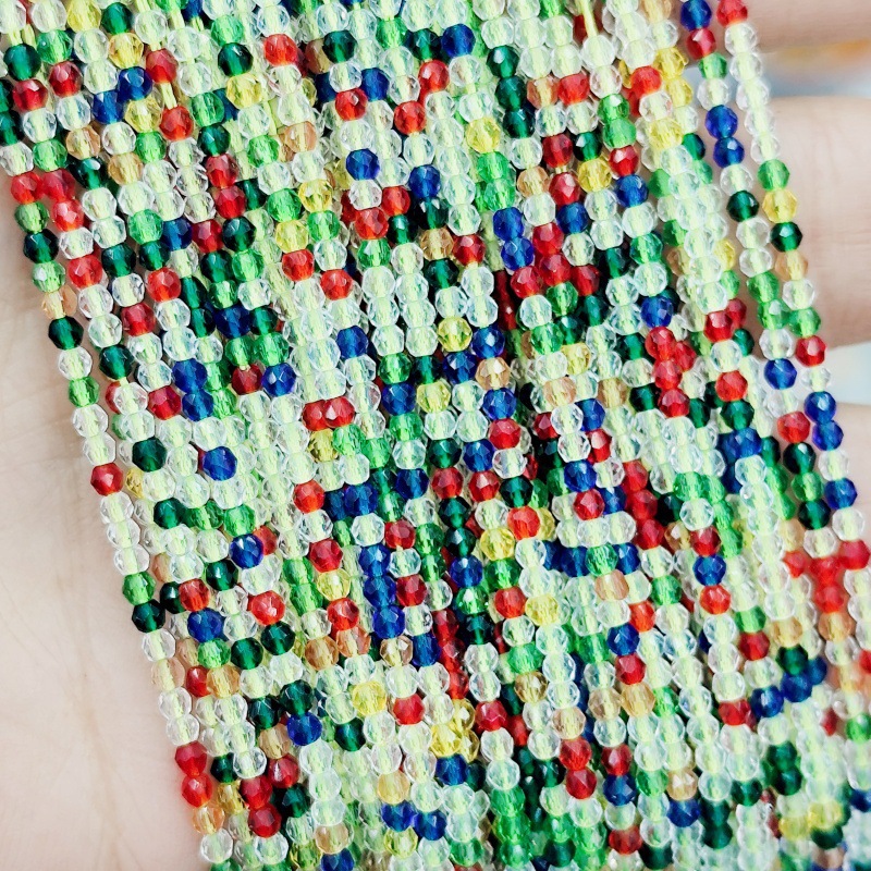 Hilo de algodón aguja súper pequeña Perla de cristal encadenada cuentas vidriadas DIY accesorios de ropa hechos a mano pulsera collar cuentas dispersas accesorios