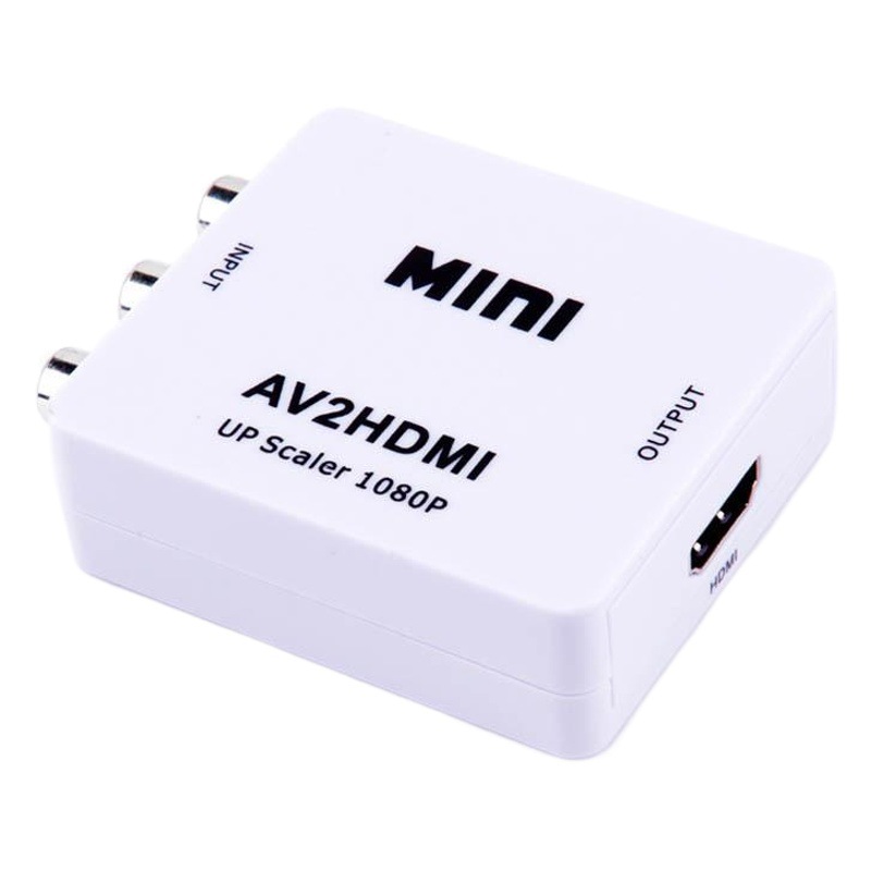 Convertidor AV a HDMI 1080p, audio y video RCA a HDMI, adaptador compacto