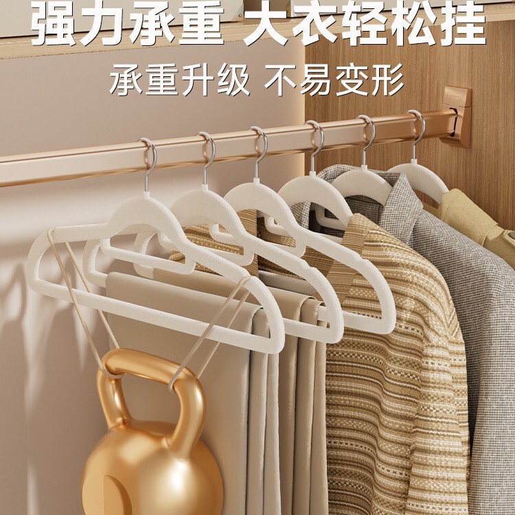 植绒衣架家用挂衣无痕衣服防滑防肩角不起包晾衣服撑子整理师专用|undefined