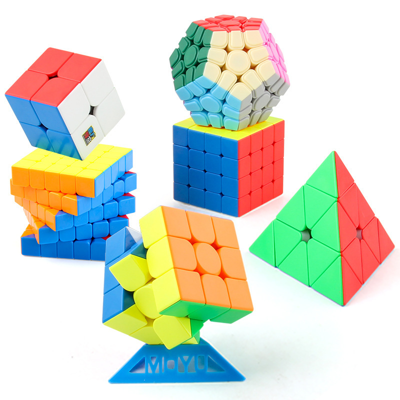 Moyu serie magnética dos tres cuatro cinco orden Cubo de Rubik pirámide magnética cinco Cubo de Rubik 3D tridimensional en forma de juguete Cubo de Rubik