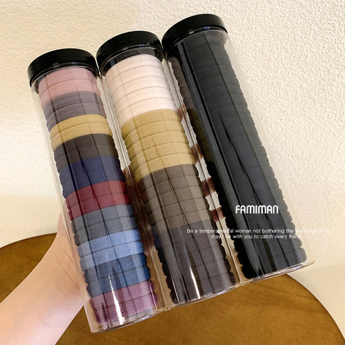 Hair tie for social media posts 2024 new model rubber band for women to tie high ponytail high elasticity durable hair rubber band black hair tie
