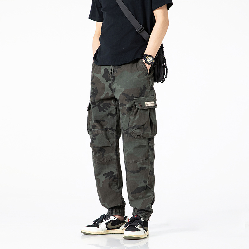 G-stone Tactical Camouflage Cargo Pants for Youth, Multi-Pocket Loose Fit Jogger Cargo Pants for Men