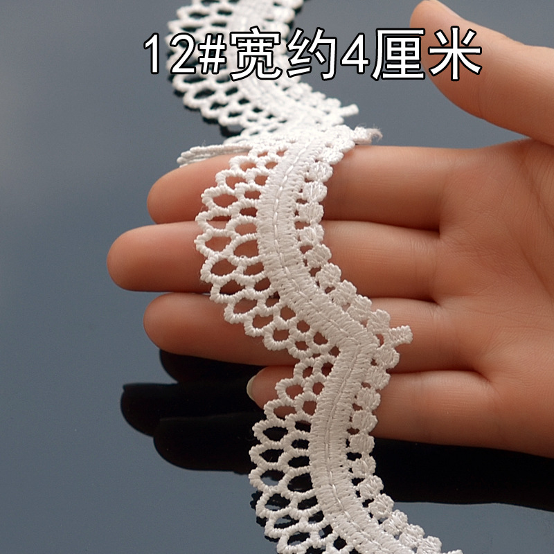 Y8YO bordado encaje vacío soluble en agua accesorios de encaje accesorios de ropa material de decoración DIY tocado hecho a mano