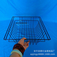铁艺储物篮筐橱柜拉篮网篮抽屉式金属网格置物篮铁丝网碗碟收纳蓝