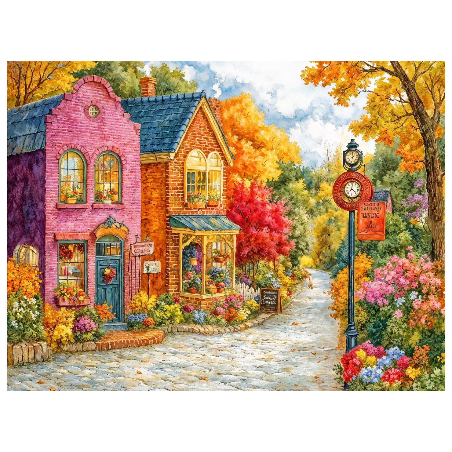 Diamante 5D dibujo de paisaje lleno de diamante cómic cabina bordado de diamantes diy redondo bordado de diamantes dibujo de diamantes a mano decoración para el hogar