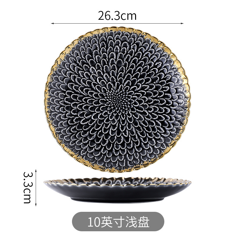 Placa negra de 10 pulgadas