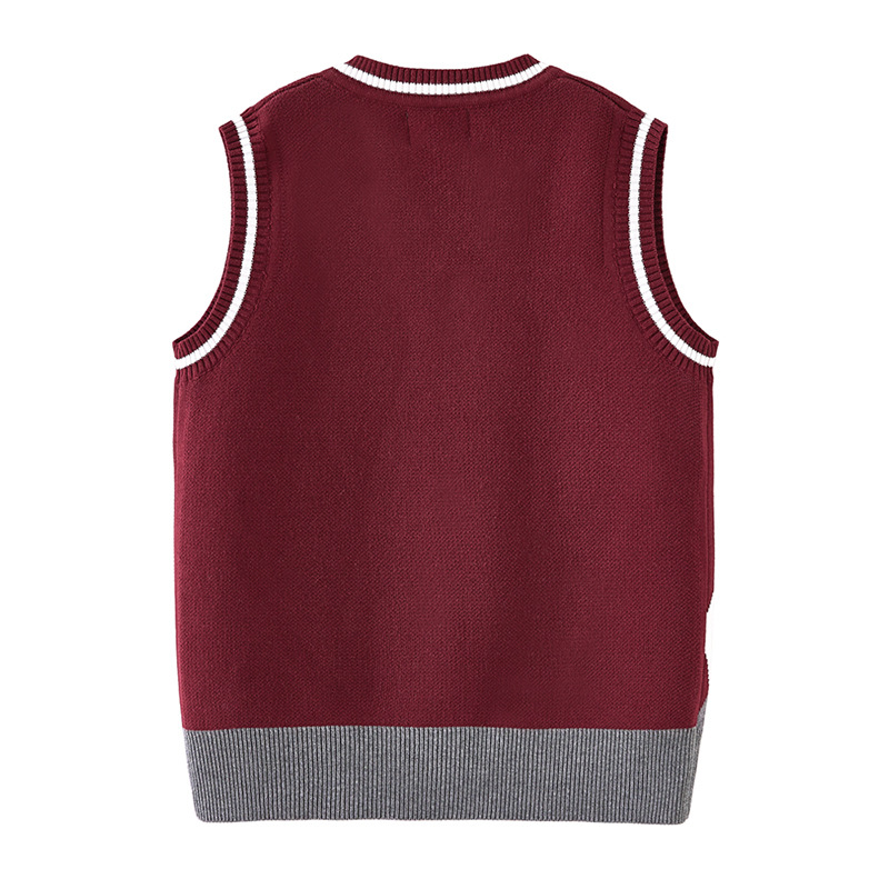 V-V-cuello DE LOS NIÑOS punto camisa chaleco 2023 estilo coreano ropa de los Niños Estudiantes y niñas suéter chaleco al por mayor