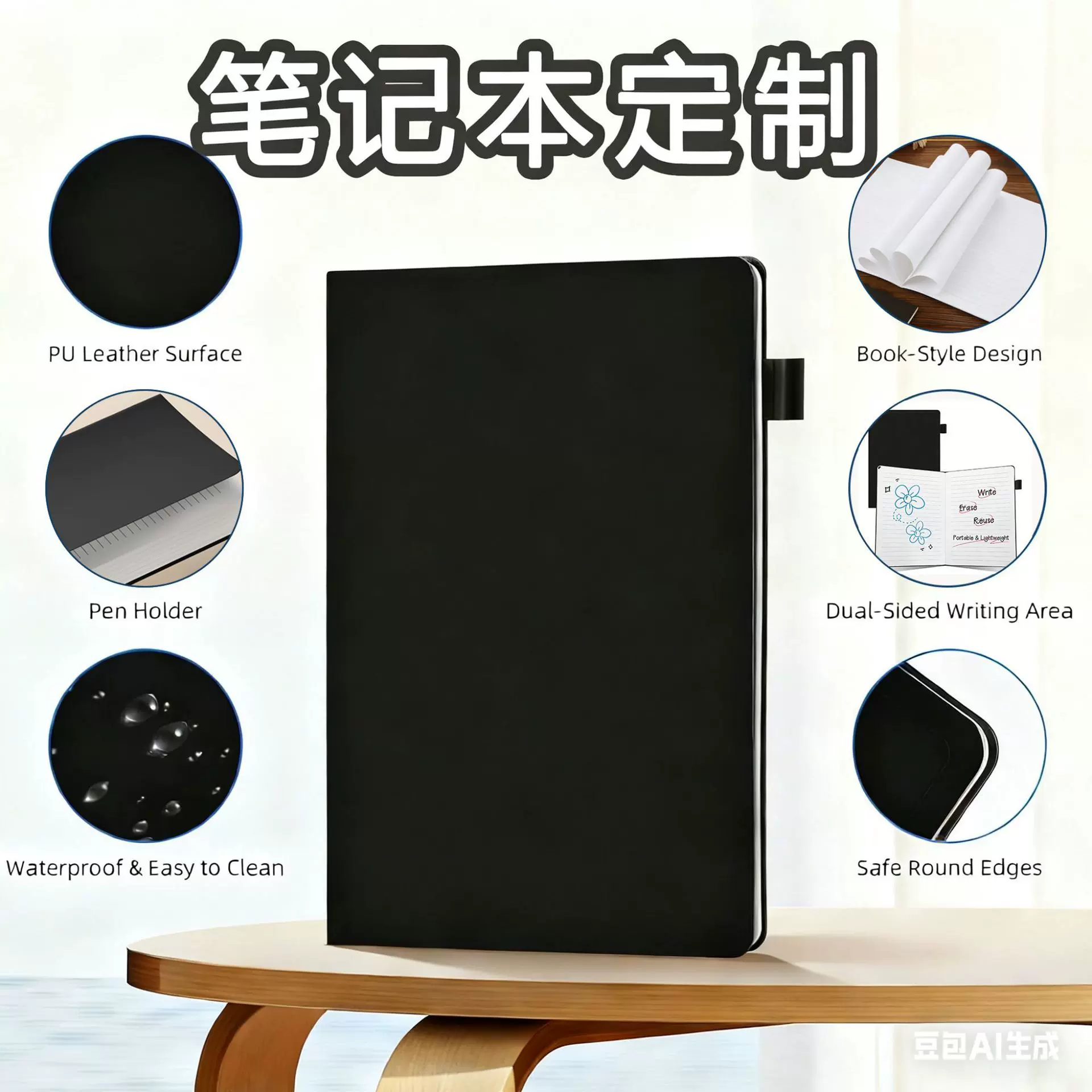 定制跨境环保笔记本亚马逊英文学习用品记事本商务办公会议记录本