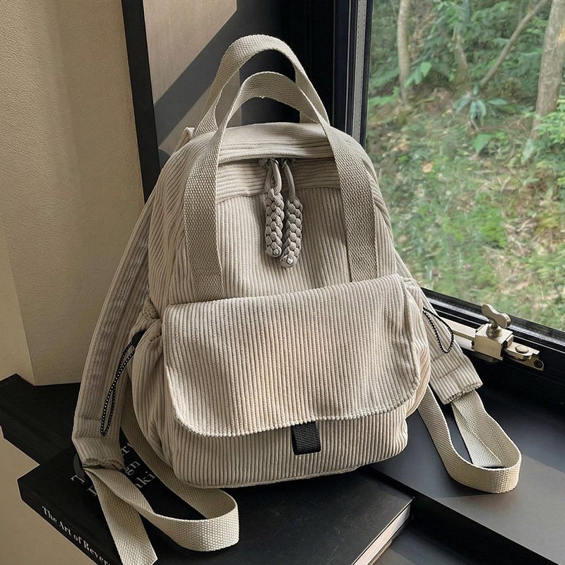 Corduroy Backpack for Women, Portable College Student Bag, Lightweight, Niche, Versatile, Commuting, Casual Travel Backpack for Women Corduroy Backpack for Women, Portable College Student Bag, Lightweight, Niche, Versatile, Commuting, Casual Travel Backpack for Women