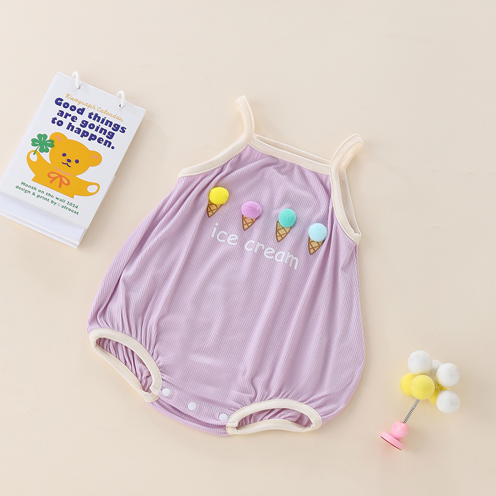 Bebé femenino lindo verano incluso ropa de cuerpo de Ha nuevos tirantes para niños sin mangas 0-2 años