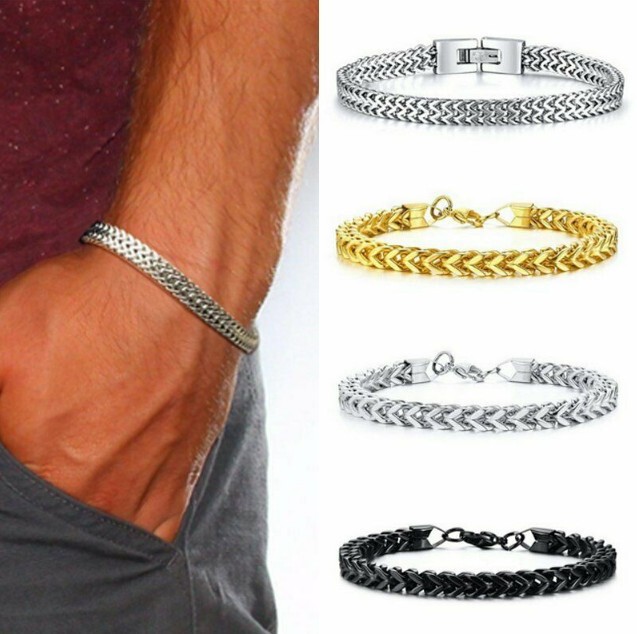 Titanium Steel Men's Bracelet, Domineering Stainless Steel Jewelry, Personalized Gift, Three Colors to Choose From, Charming Ins Style Hot Style