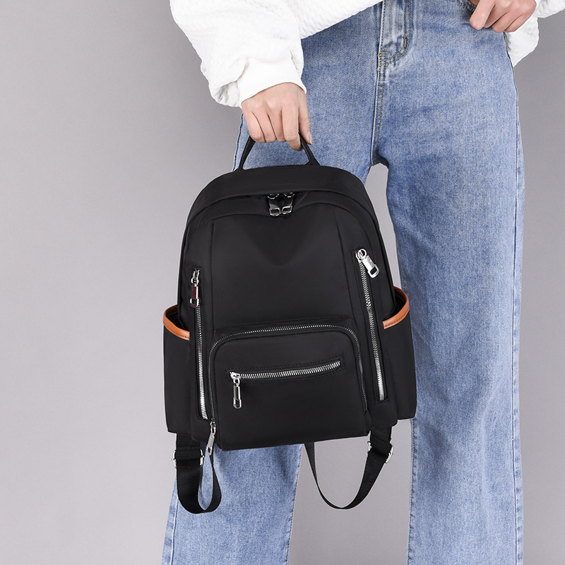2021春季新款女韓版雙肩包時尚牛津布手提包戶外旅行包大容量書包