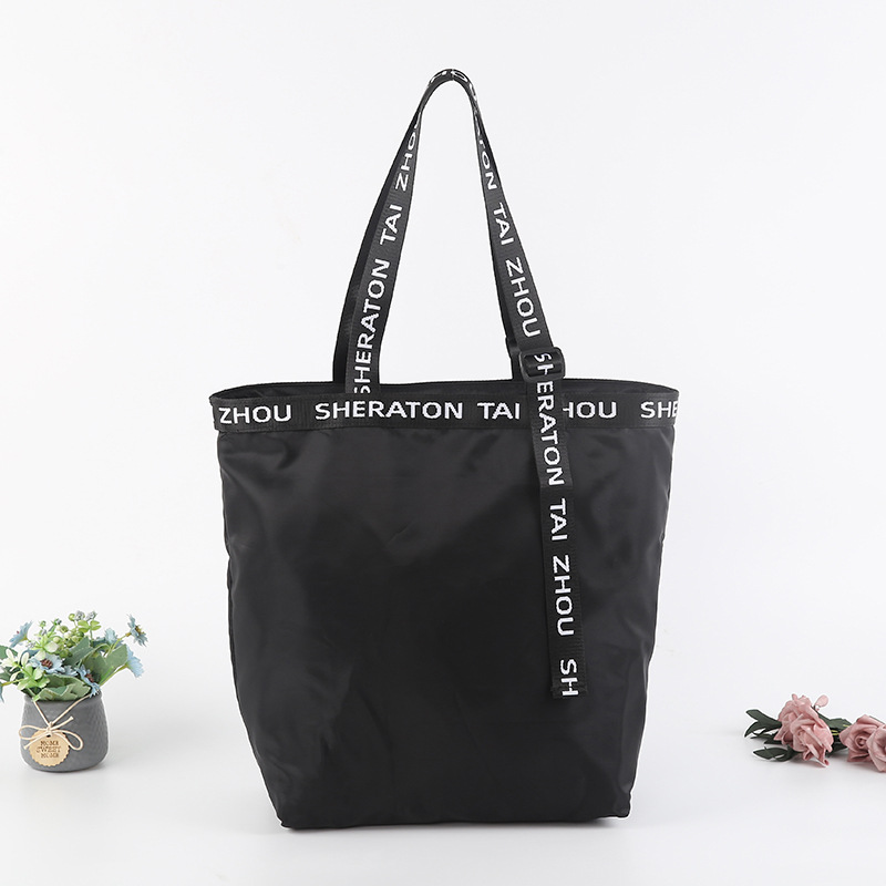 新款百搭休闲购物包托特包大容量单肩包帆布袋通勤手提袋批发