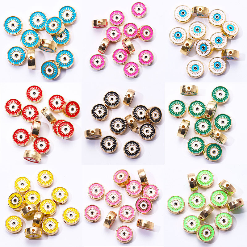 30g Weight Beads Jewelry Making Type 12mm Jewelry Making Size DIY Jewelry Accessories Classification 20 PCS/Package Quantity Alloy Material Devil's Eye Pattern Plating Design Retro, Classic Style Style 20 PCS/Package 12mm Alloy Devil's Eye DIY Jewelry Accessories Beads 11