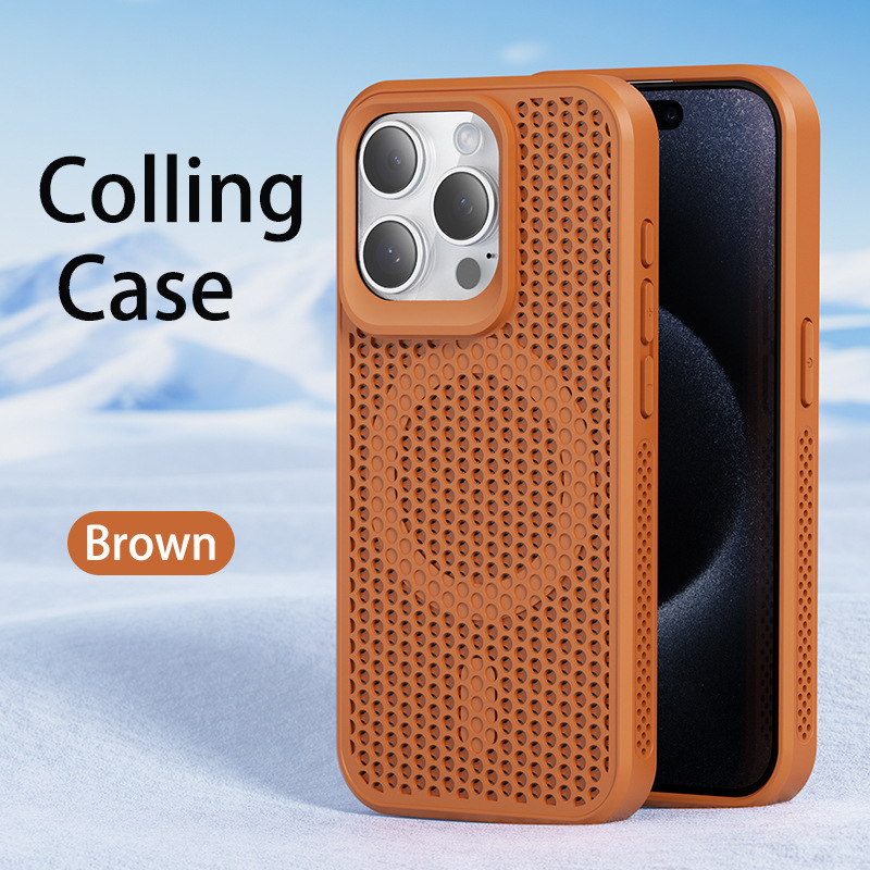 Funda para teléfono móvil Apple 17ProMax, funda magnética transpirable con disipación de calor para iPhone 15PRO, funda con disipación de calor para celular 11