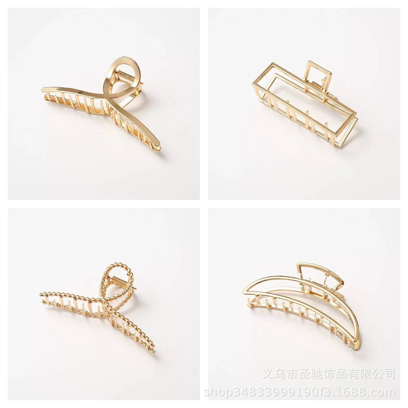 Metal Internet Celebrity Hairpin Hair Accessories Elegant Elegant Simple Hair Grab Back Head Clip Women's High Ponytail Clip Shark Clip Metal Internet Celebrity Hairpin Hair Accessories Elegant Elegant Simple Hair Grab Back Head Clip Women's High Ponytail Clip Shark Clip