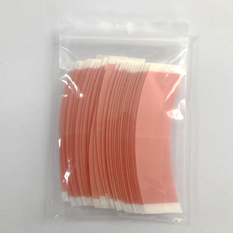 Película adhesiva para extensiones de cabello sin costuras, bloque adhesivo para extensiones de cabello curvado de alta viscosidad, resistente al sudor y al aceite, película adhesiva invisible de doble cara para extensiones de cabello
