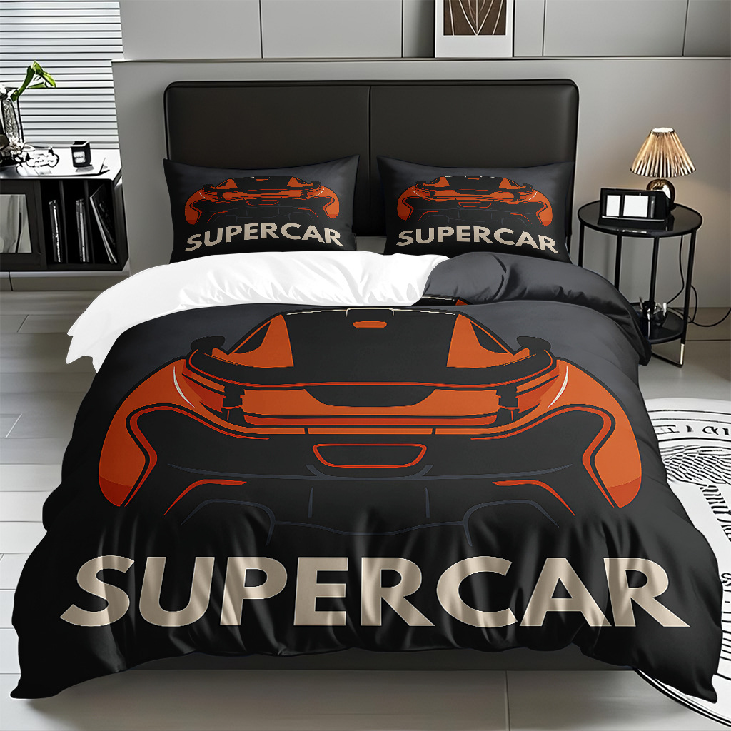 TEMU / JIT Cool Car Digital Printed Edredon Kit suave piel-profiliable fábrica de origen textil