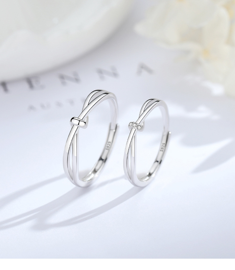 Simple Style Round Sterling Silver Open Rings display picture 1