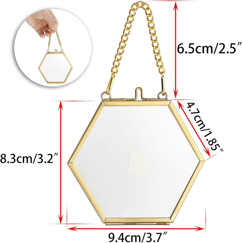 European and American Retro Picture Frame Antique Metal Crafts Simple Photo Frame Glass Plant Specimen Frame Painting Clip Metal Photo Frame