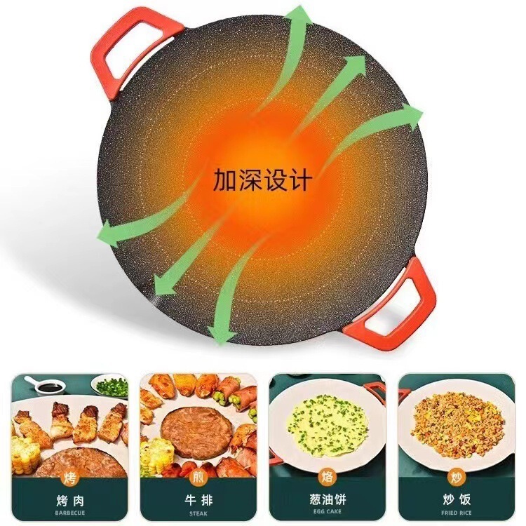 韩式电热烤盘多功能户外电烤炉学生烤肉家用不粘锅烧烤盘厂家批发|undefined