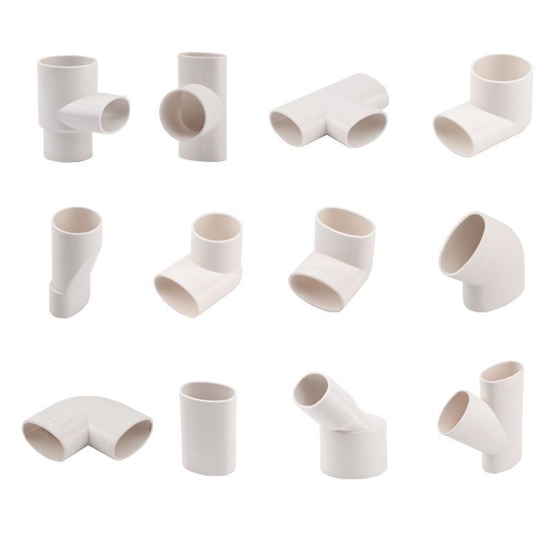 PVC50扁管配件扁直接三通接头弯头椭圆管件马桶移位器坐便器