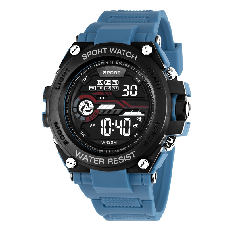 Nuevo reloj deportivo de montañismo para hombre, reloj de moda, reloj despertador luminoso multifuncional para estudiantes, reloj electrónico con cronometraje
